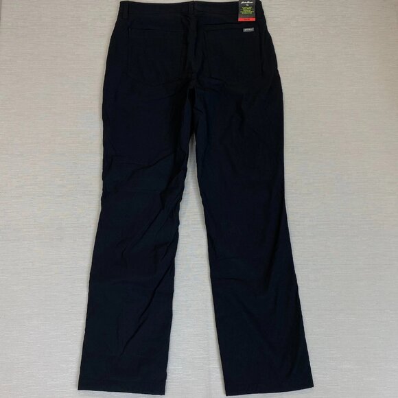 Eddie Bauer Fleece Lined Tech Pants Mens 34 x 34 Black Water Repellent Insulated - Picture 4 of 13